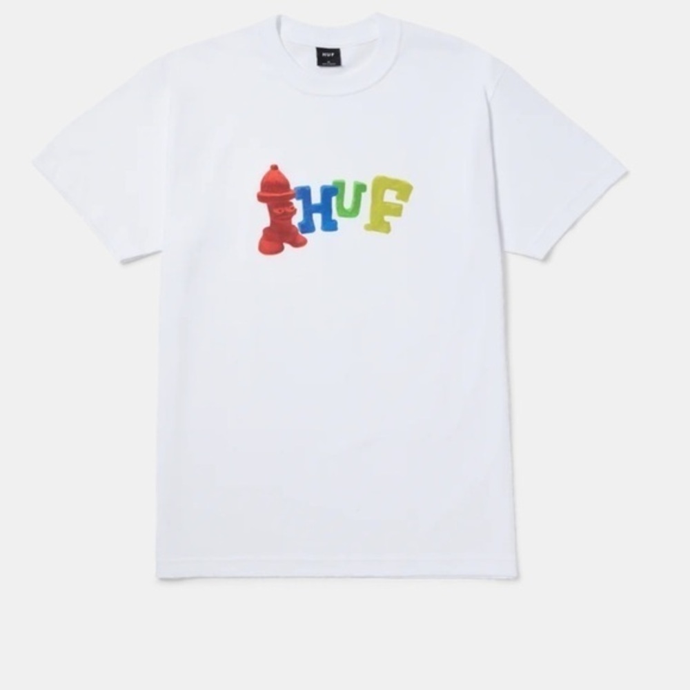HUF Claytime White T-Shirt, US Men’s Size XL, NWT